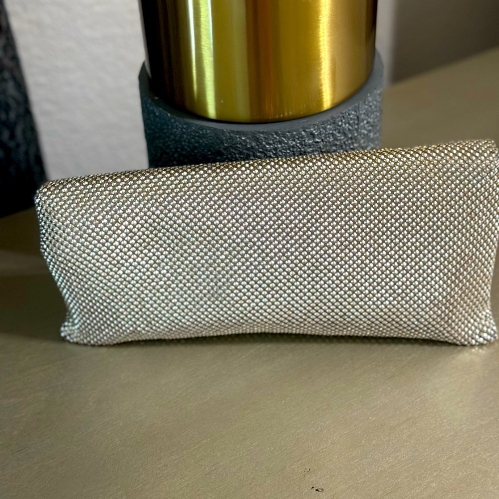 INC Silver Rhinestone Clutch Handbag Purse